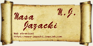 Maša Jazački vizit kartica